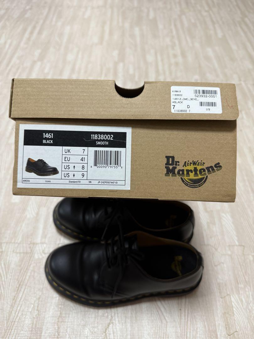 Dr. Martens ブラックレザーシューズ　US 8