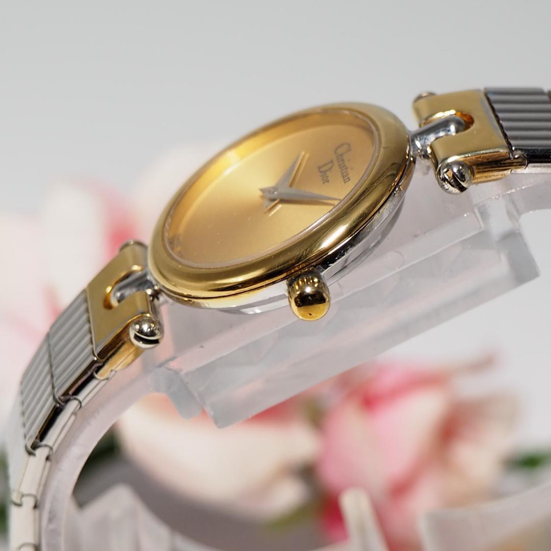 美品 クリスチャンディオール DIOR ゴールド文字盤 腕時計 F751 美品 クリスチャンディオール DIOR ゴールド文字盤 腕時計 F751