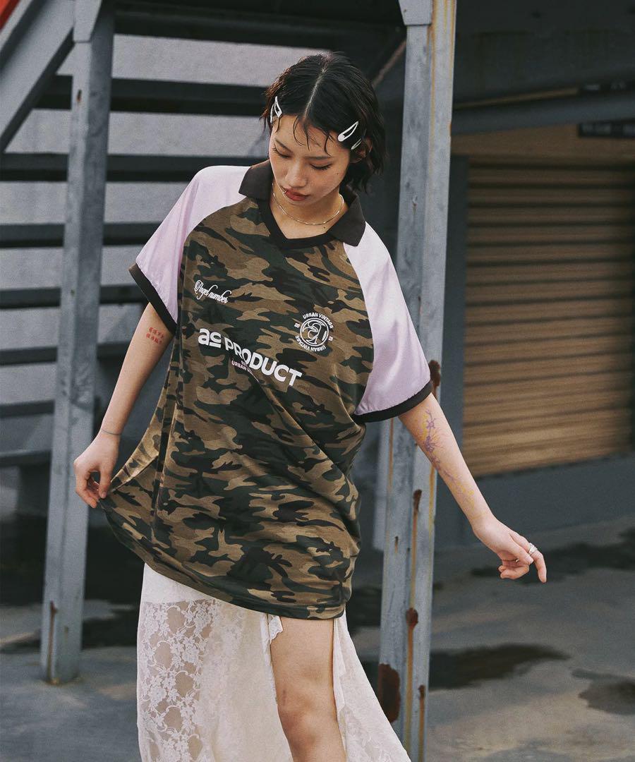 aclent Number logo loose uniform tee MIX