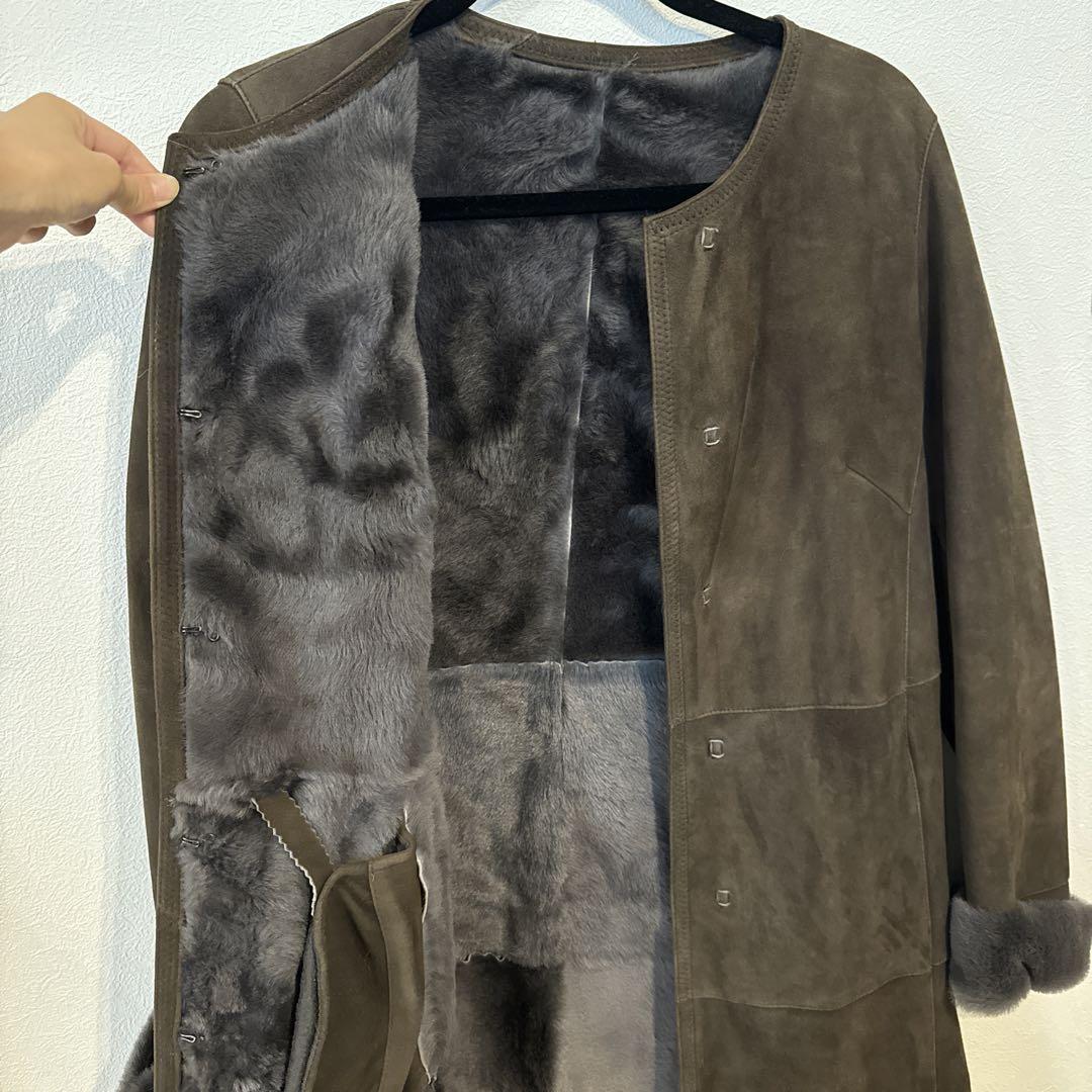 TOSCANA BRISA ムートンコート ダークブラウン ラムスキン