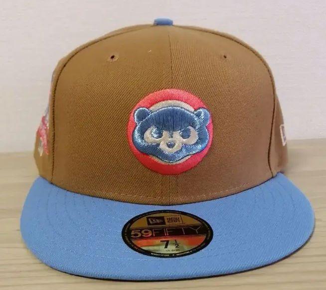 破格値下げ】 ERA NEW カスタムキャップ 茶水色 1/2 7 シカゴ・カブス 買い正本 59fifty 3/8 7 カスタムキャップ シカゴ・カブス キャップ