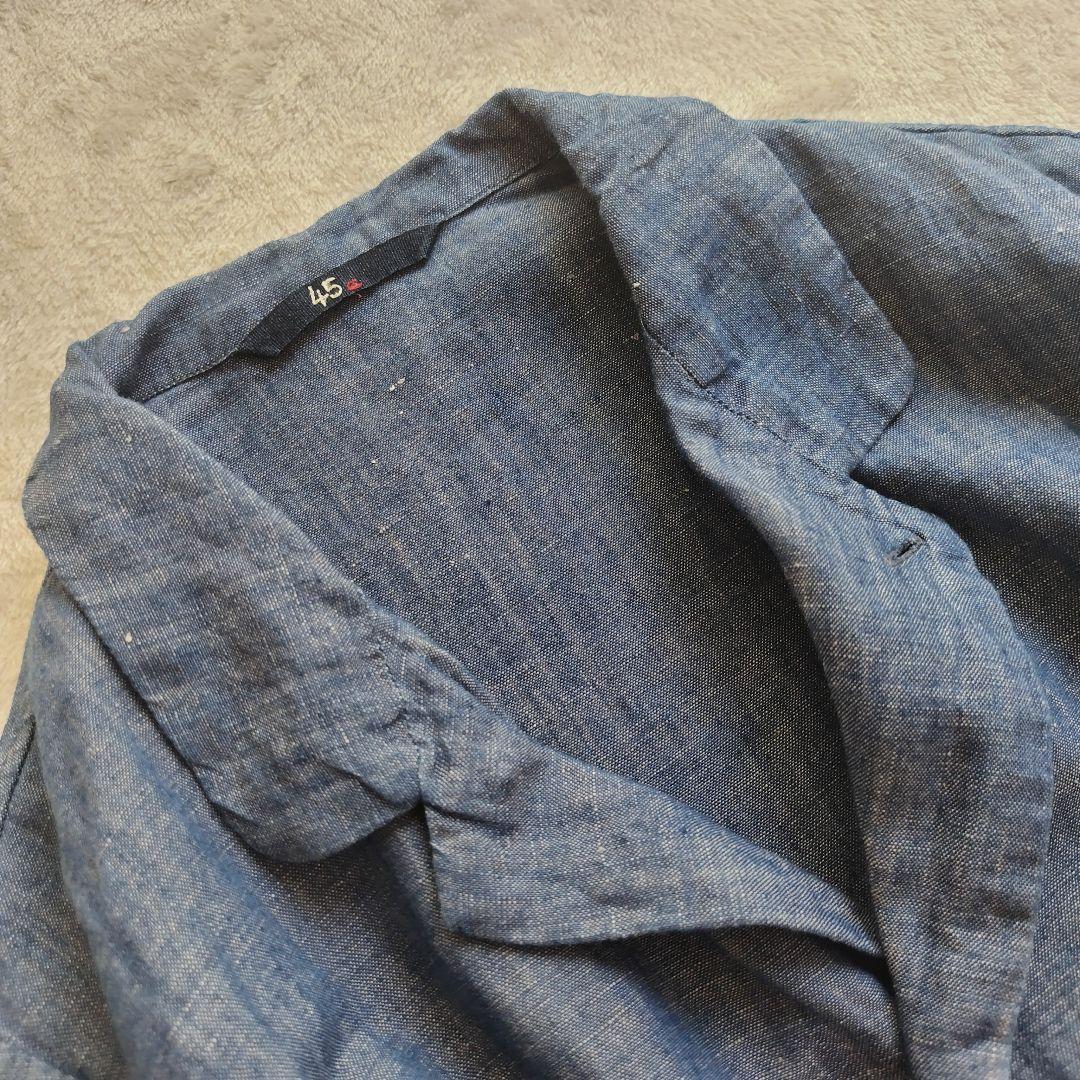 45R コットン リネン デニム ダンガリー シャツ ワンピース 2 45R コットン リネン デニム ダンガリー シャツ ワンピース 2