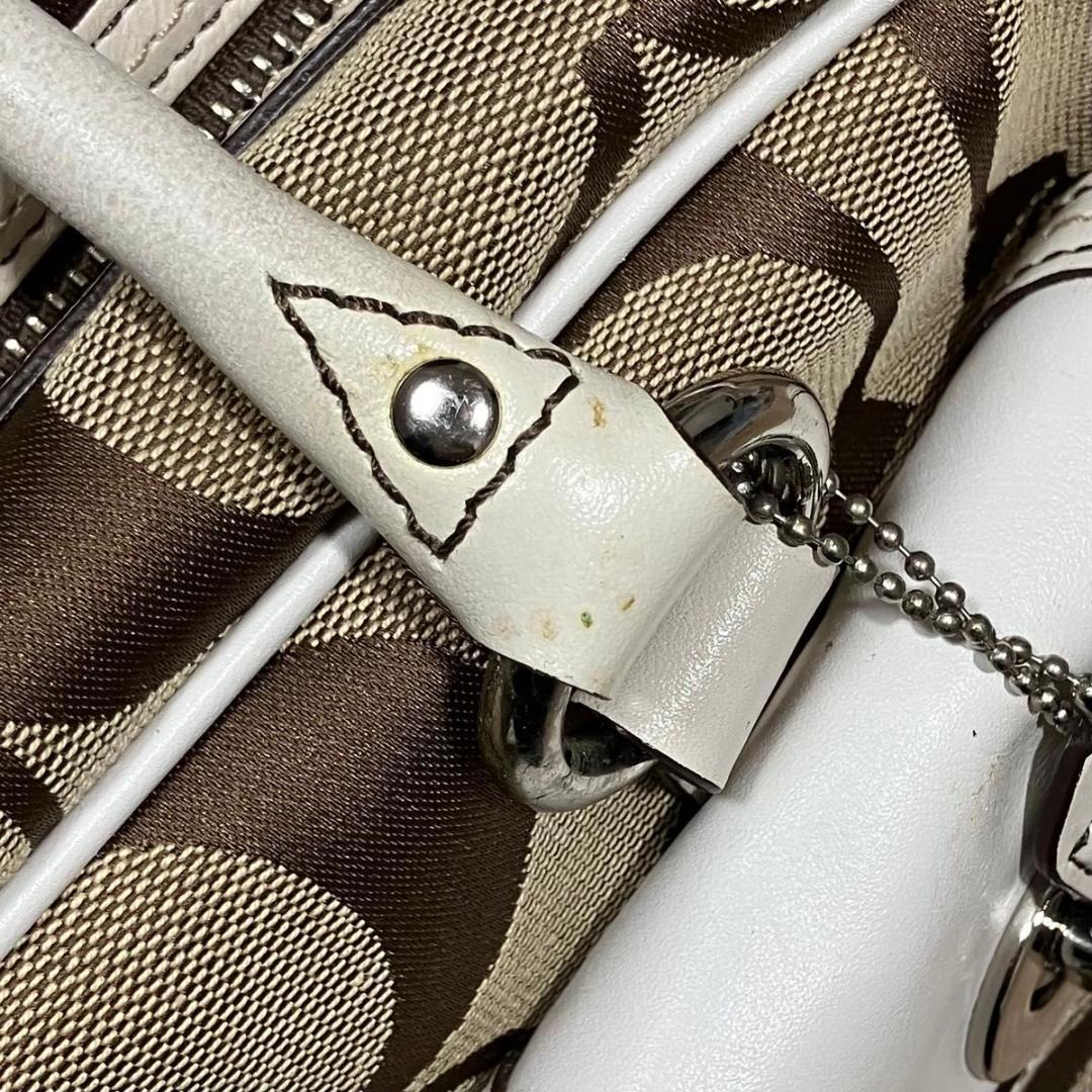 COACH コーチ ミニボストンバッグ キャンバス シグネチャー