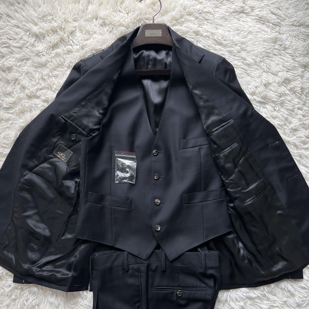新品 ガブリエレパジーニ スリーピース 46 ブートニエール ハンガー ネイビー