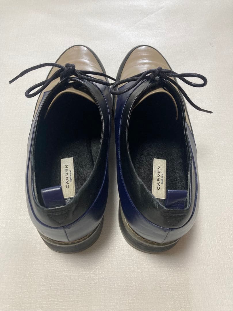 Carven カルヴェン　フラットシューズ　ベージュ/ネイビー/ブラック