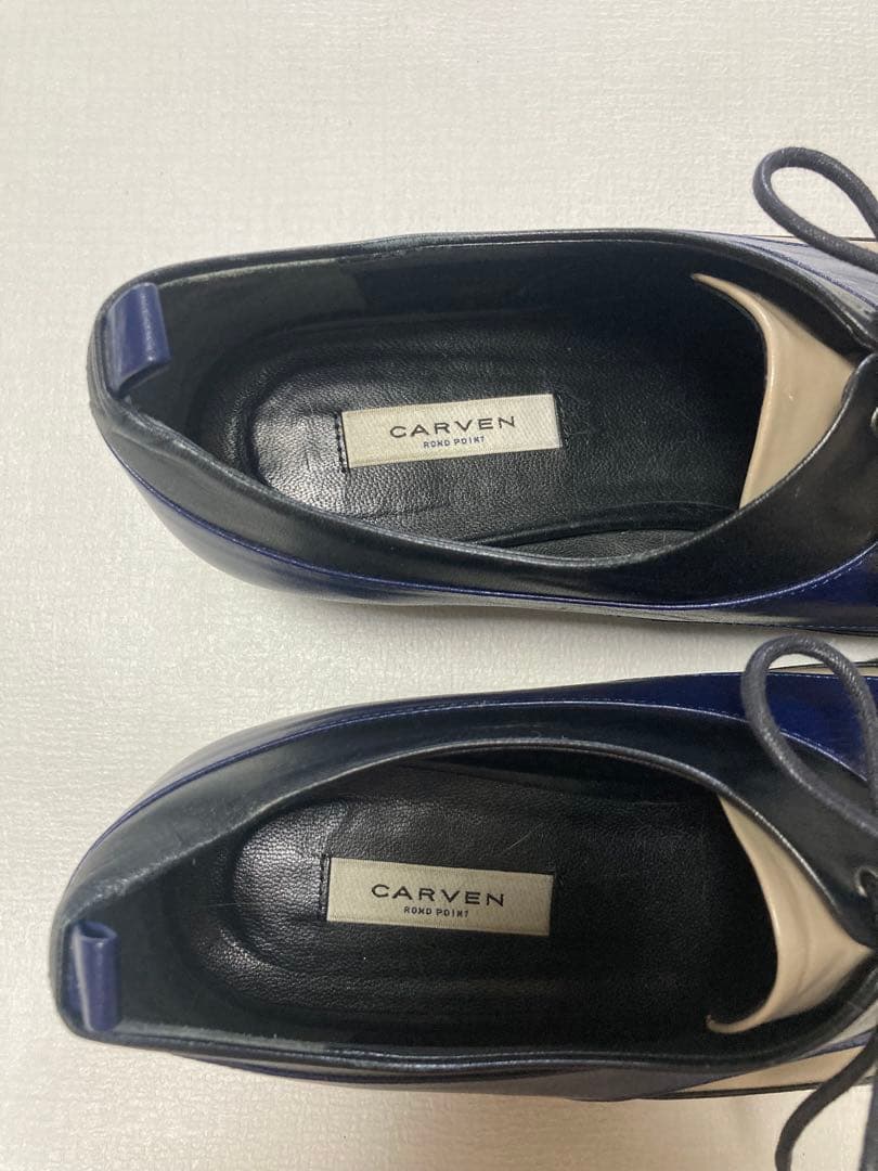 Carven カルヴェン　フラットシューズ　ベージュ/ネイビー/ブラック