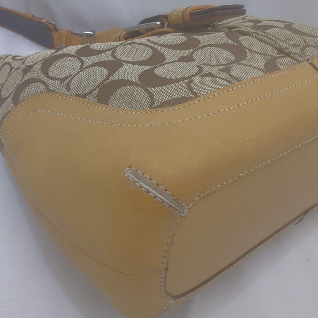 COACH コーチ ホーボー ワンショルダー バッグ ベルト 金具 シグネチャー