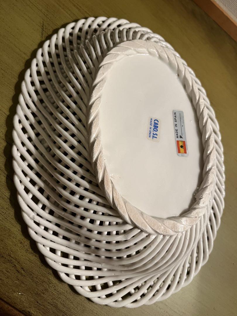 白　皿　陶器　スペイン製