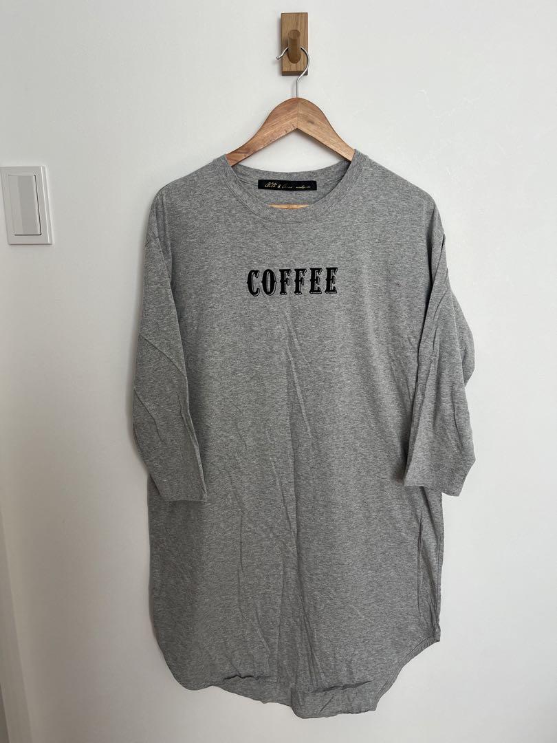 ハグオーワー、クロス&クロス　妄想カフェロングTシャツ ハグオーワー クロスアンドクロス COFFEE ロングTシャツ 妄想カフェ