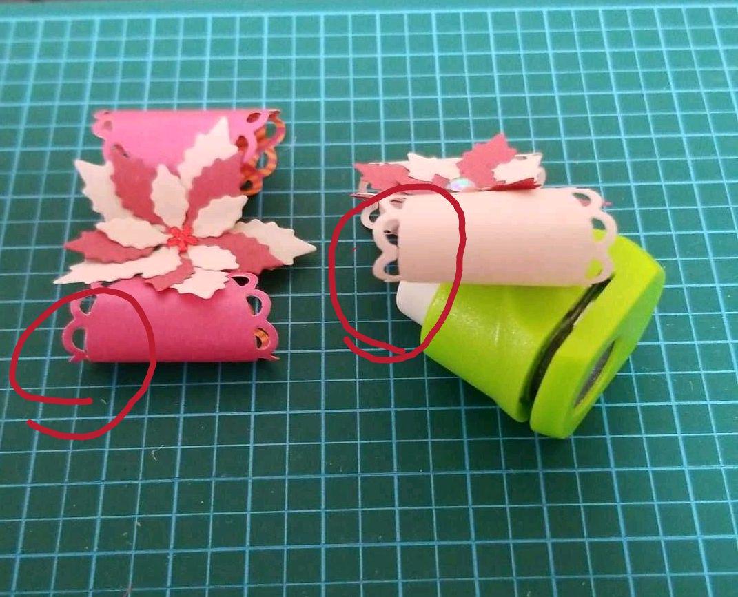薄型メタルダイ　カッティングダイ　ポインセチア立体りぼん