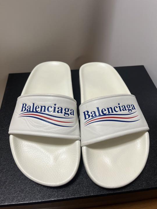 最終値下げ】BALENCIAGA バレンシアガ ロゴ サンダル - メルカリ