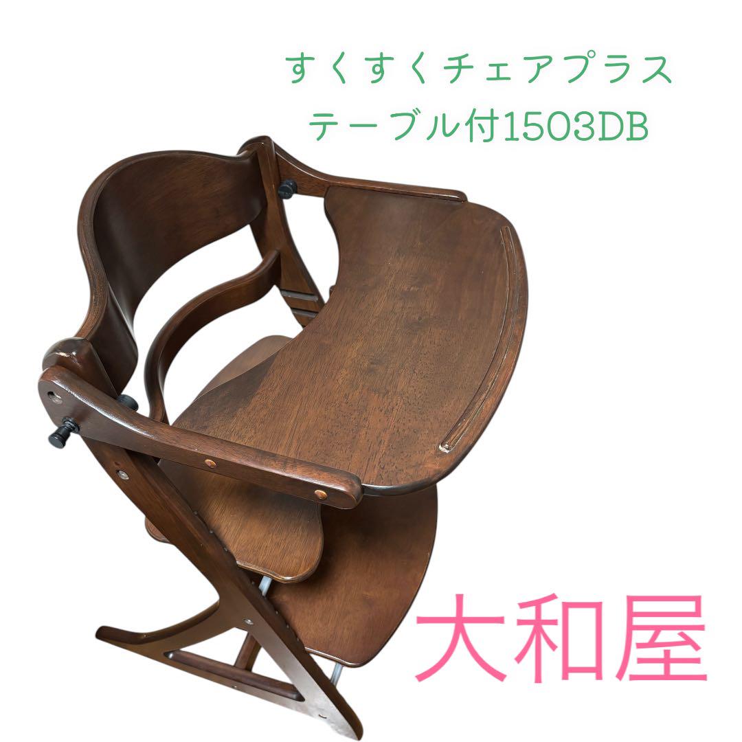 【期間限定】 大和屋 すくすくチェアプラス テーブル付き 1503 DB
