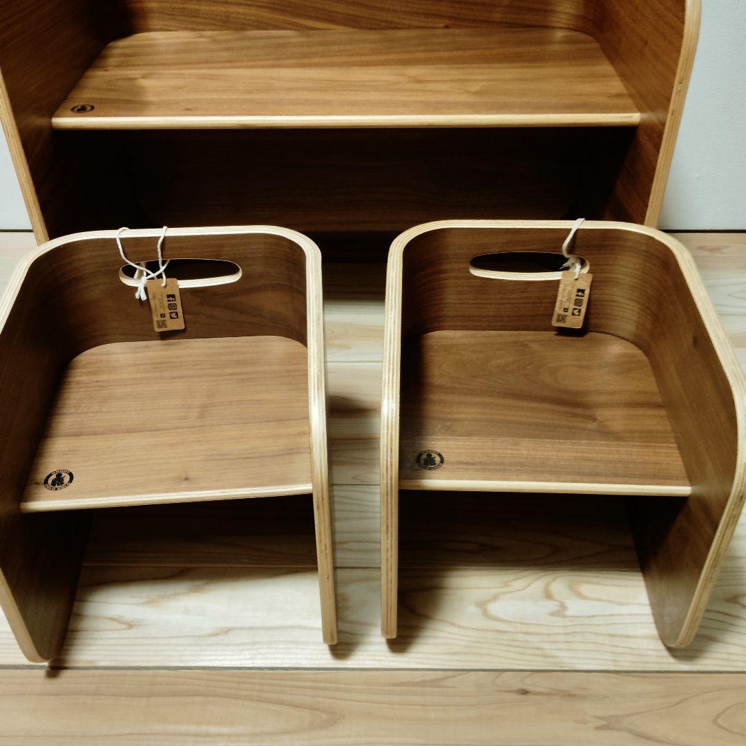 ホップル　コロコロデスク＆チェア　チェア1つは未使用　 幼児 子ども 天然木