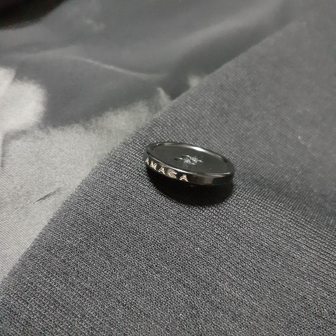 美品⭐️アマカ ノーカラージャケット スーツ ビジネス フォーマル 濃紺  M