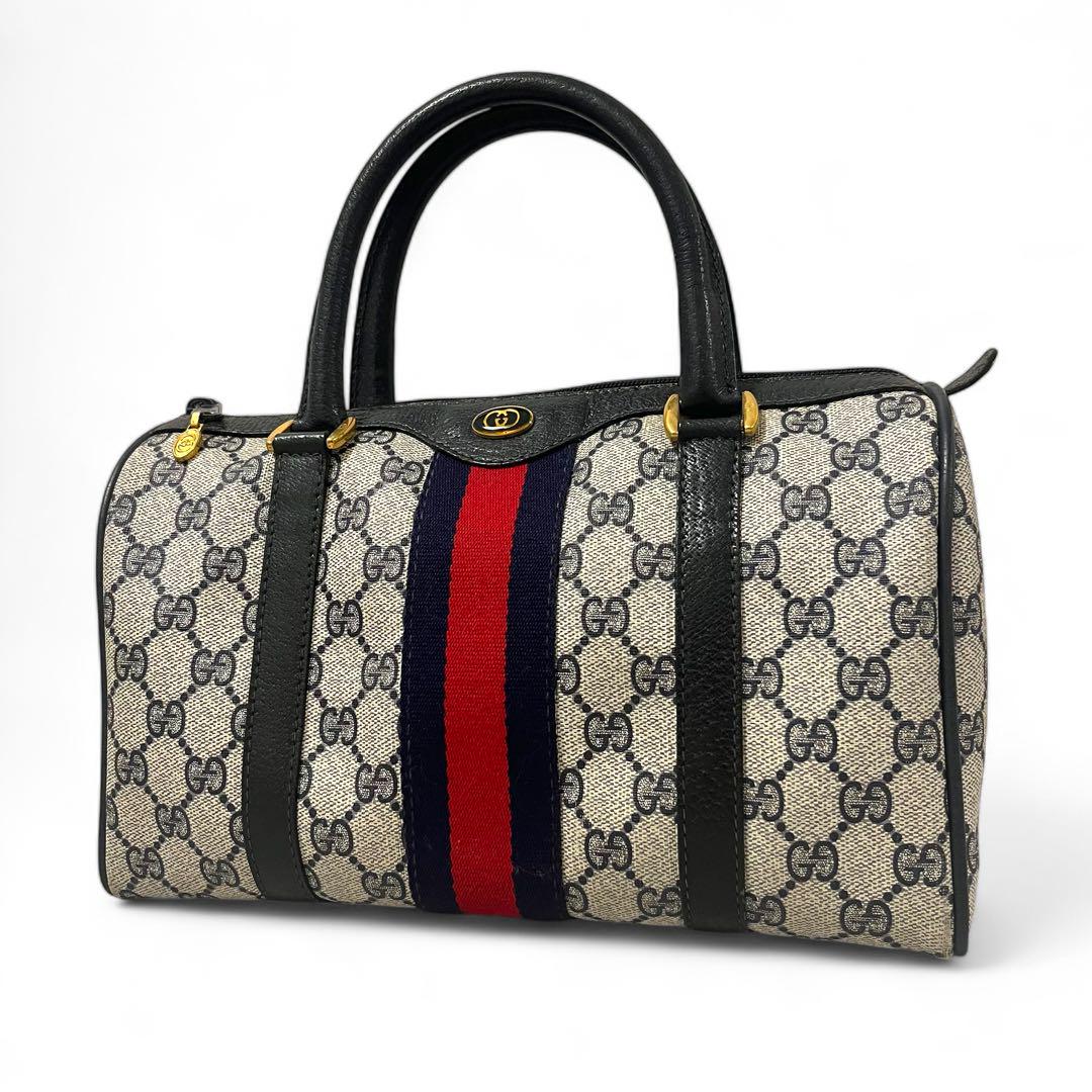 GUCCI Vintage Web stripe mini Boston bag 画像1