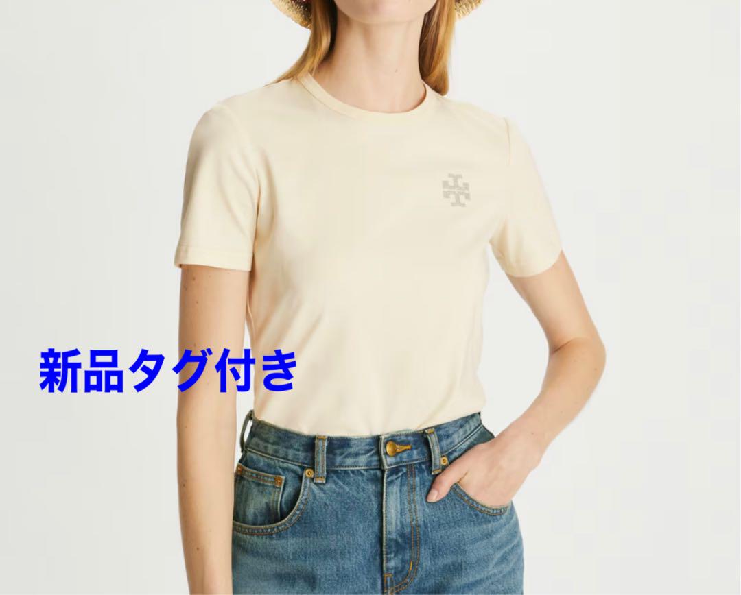 【トリーバーチ】エンベリッシュ ロゴ Tシャツ 新品タグ付き】Tory Burch トリーバーチ エンべリッシュ ロゴTシャツ