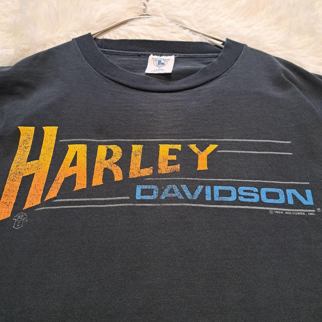 希少80s!! HARLEY-DAVIDSON ヴィンテージ 袖ポケット L