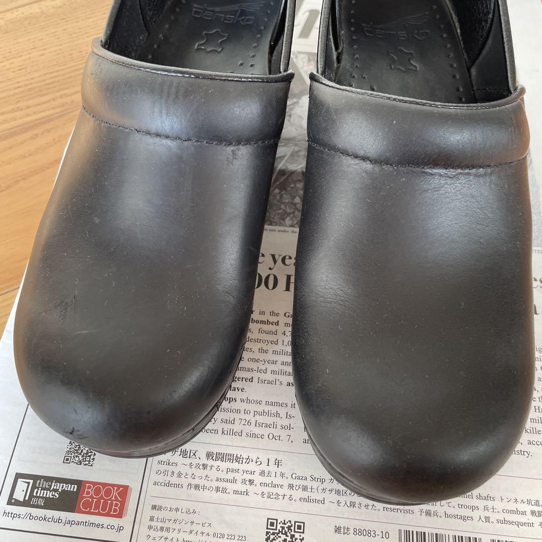 Dansko 黒 レザー シューズ 本体