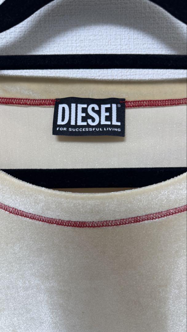 【試着のみ】DIESEL ベージュ 長袖 Tシャツ S