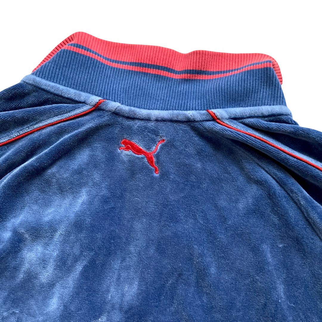 00s OLD PUMA Lサイズ ベロアセットアップ上下 レアカラー B系