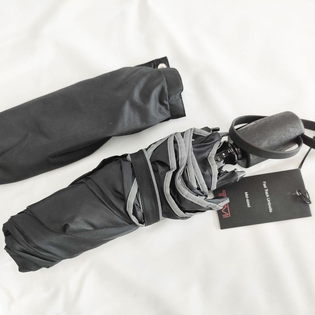 未使用・タグ付】TUMI トゥミ 折りたたみ傘 自動開閉式 ブラック