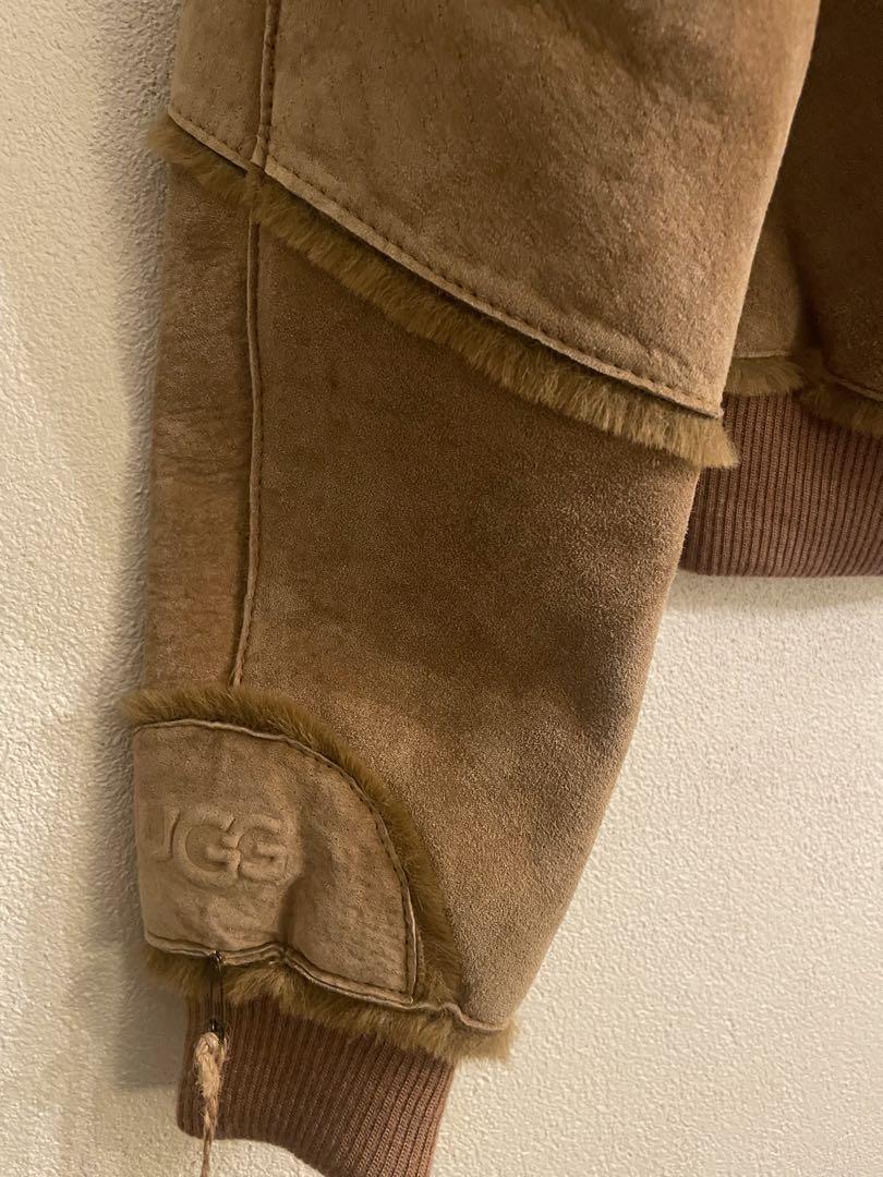 UGG ムートン　皮　革　ジャケット ブラウン アウター　コート　レザー UGG ムートン 皮 革 ジャケット ブラウン アウター コート レザー