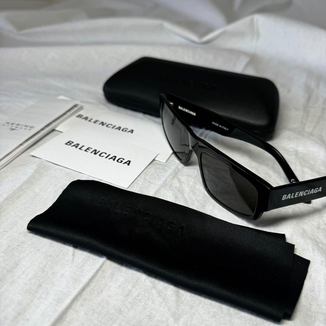 【定価5.1万】Balenciaga サングラス スクエア ブラックBB0305