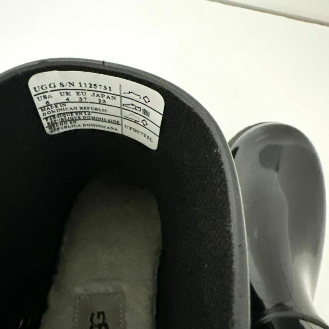 UGG レインシューズ 23センチ長靴 レインブーツ ショート 黒 ブーツ