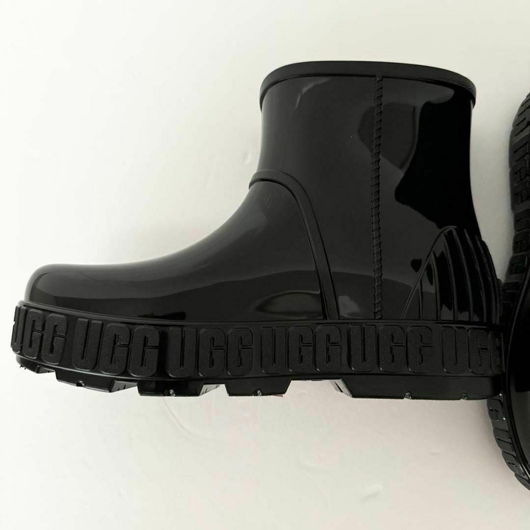 UGG レインシューズ 23センチ長靴 レインブーツ ショート 黒 ブーツ