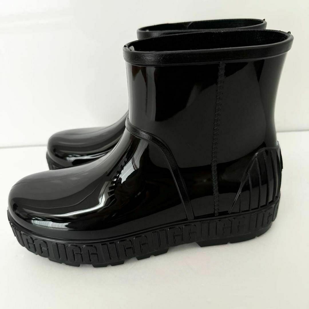 UGG レインシューズ 23センチ長靴 レインブーツ ショート 黒 ブーツ