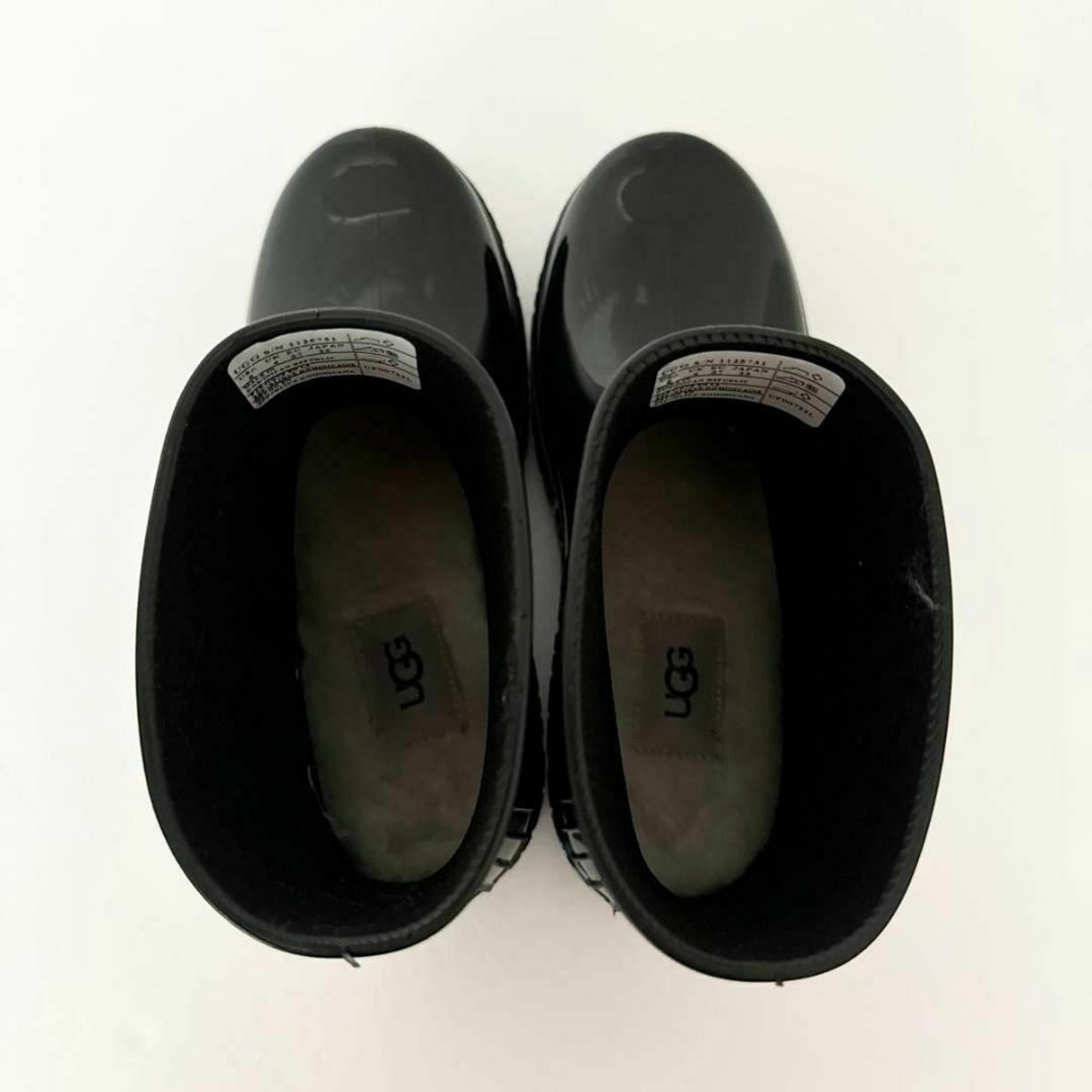 UGG レインシューズ 23センチ長靴 レインブーツ ショート 黒 ブーツ