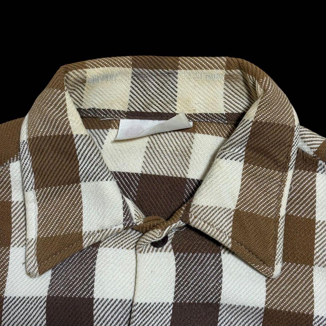 70s KINGS ROADブロックチェックネルシャツ ヘビネルマチネルシアーズ 70s KINGS ROADブロックチェックネルシャツ ヘビネルマチネルシアーズ