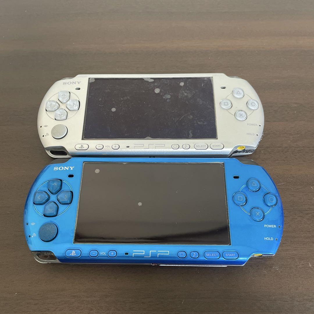 【ジャンク品】SONY PSP-3000 本体 ブルー シルバー　【2台セット】 7,200円