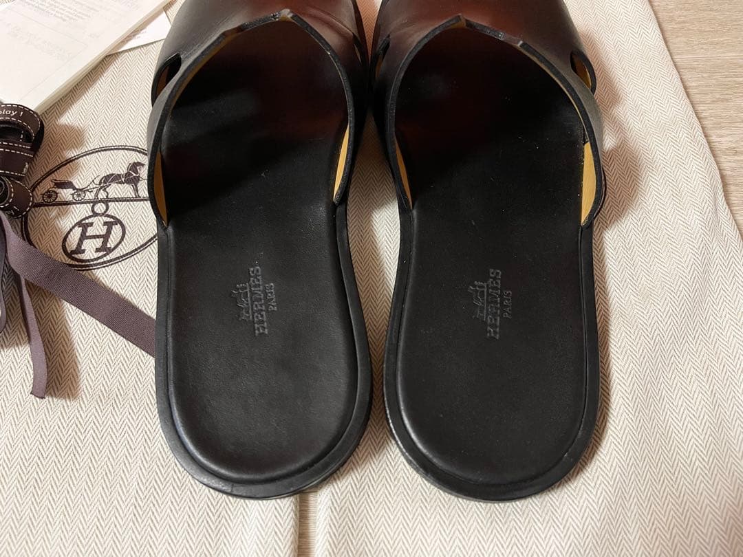 正規店購入♡美品♡HERMES エルメス イズミール サンダル 黒色 付属品あり