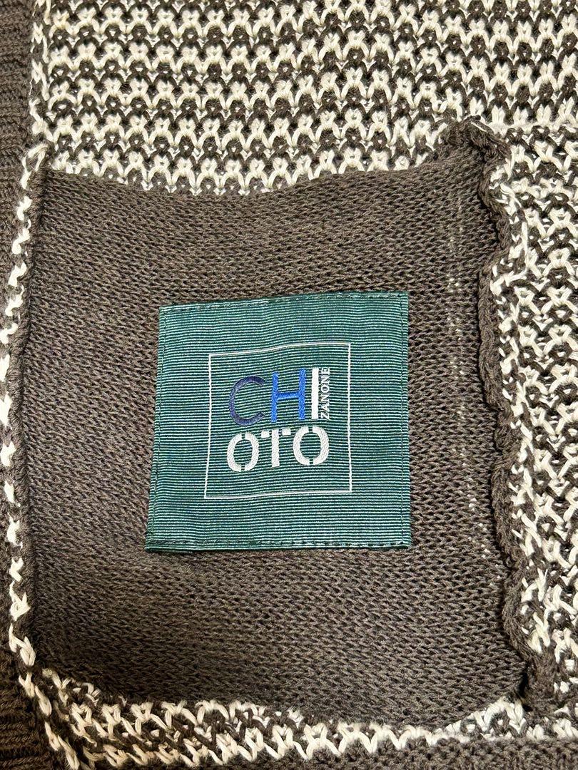ZANONE CHIOTO スタンドカラーカーディガン イタリア リネンコットン