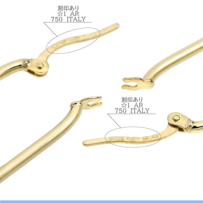 ウノアエレ【フープピアス】クリップデザインピアス K18YG