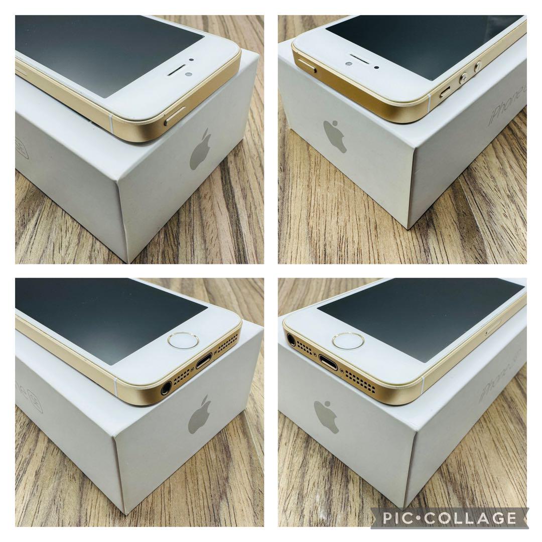iPhoneSE ゴールド 64GB SIMフリー 新品バッテリー　564