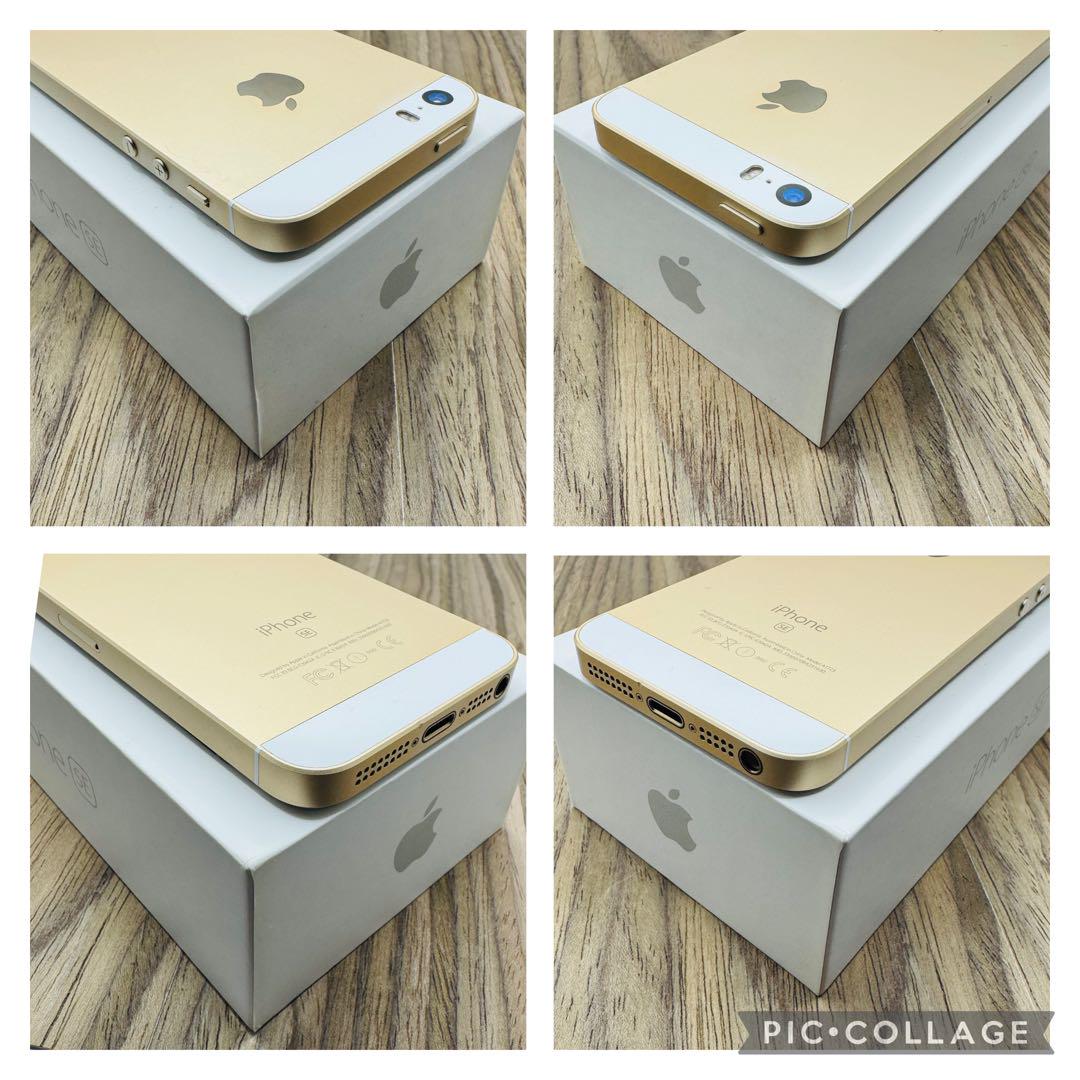 iPhoneSE ゴールド 64GB SIMフリー 新品バッテリー　564