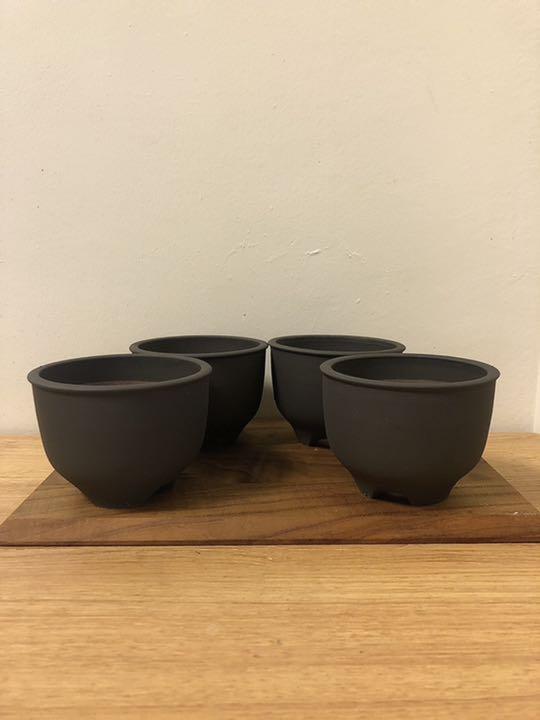 伝市鉢3号 4個セット オールブラック 新品未使用 - 食器