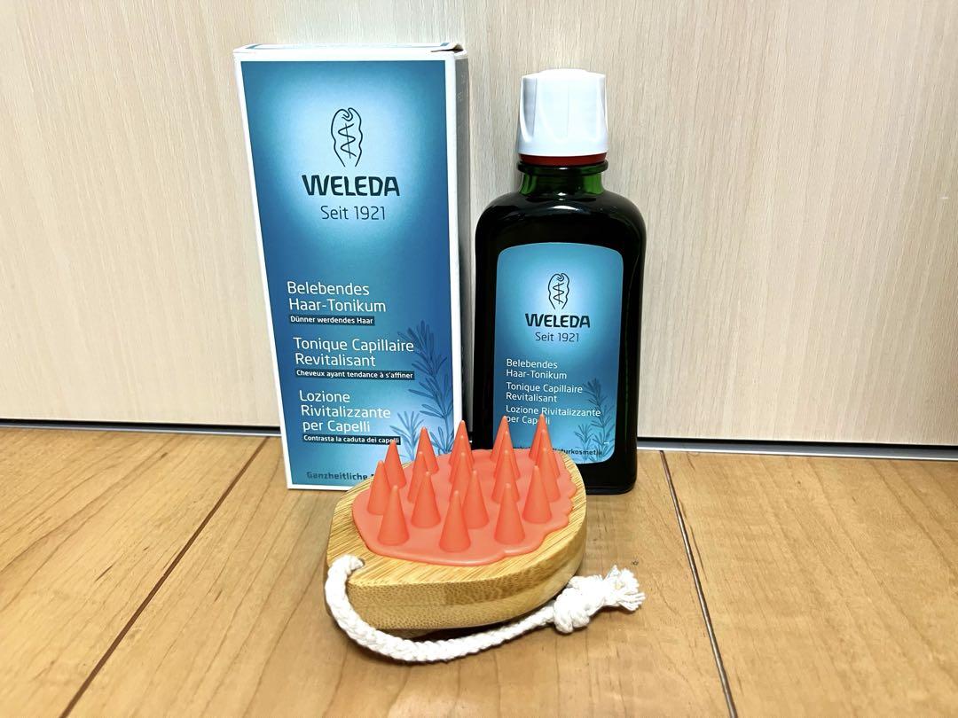 【美品】ヴェレダ オーガニック ヘアトニック 100ml マッサージヘアブラシ付