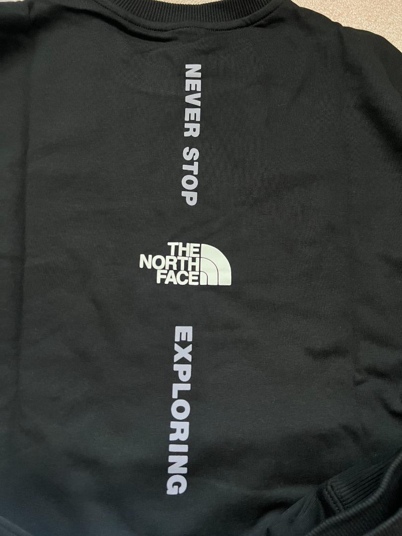 贈り物 Face North Mサイズ相当☆限定☆The バックロゴ 黒 トレーナー - スウェット 贈り物 Face North Mサイズ相当☆限定☆The バックロゴ 黒 トレーナー - スウェット