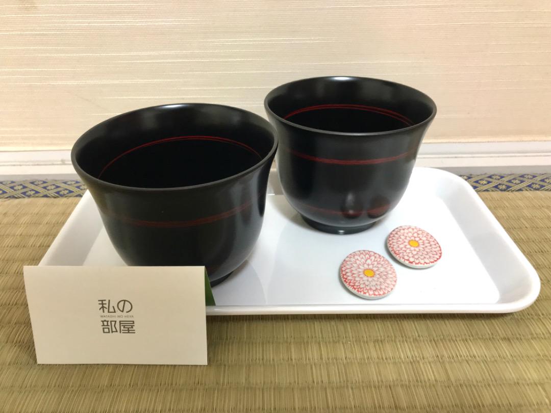 私の部屋ゆり型お椀2個＆箸置き２セット