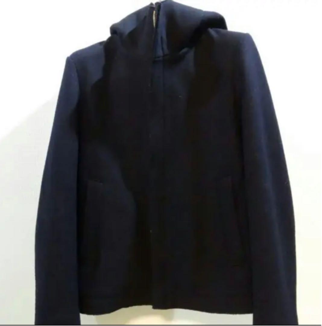 EDIFICE JERSEY MELTON カットオフ フードブルゾン メンズ