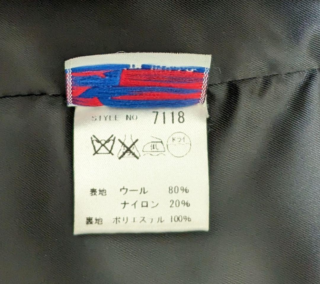 38 美品 SCHOTT 753US Pコート スリム タイト グレー 灰