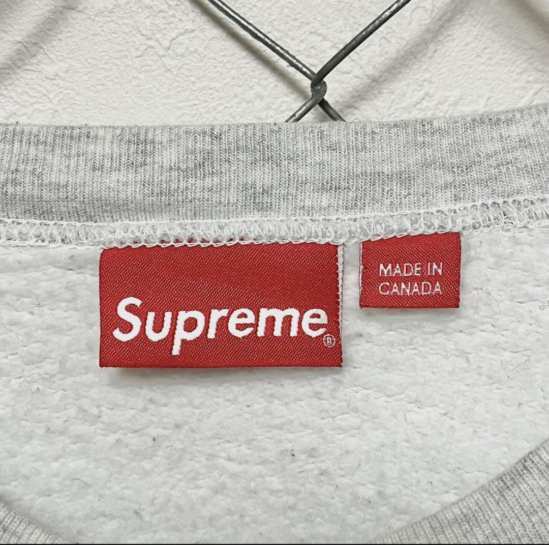 【XLサイズ】SUPREME スモールボックスロゴ グレー スウェット