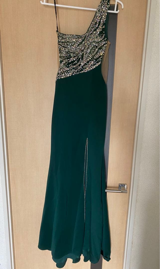 ANGELR ダークグリーン フレアドレス S