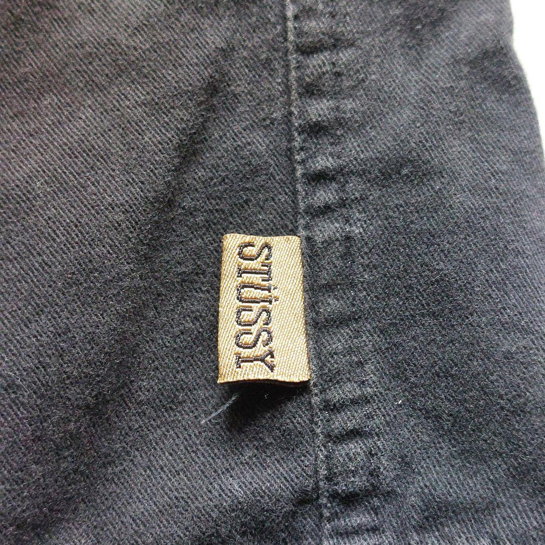 90s USA製 ステューシー STUSSY ビーチショーツ L ブラック