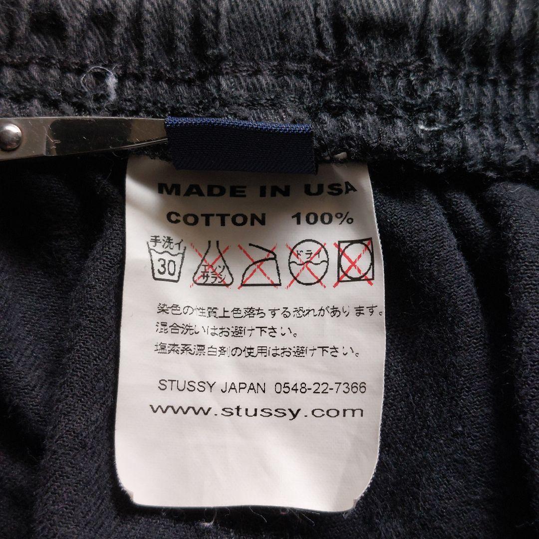 90s USA製 ステューシー STUSSY ビーチショーツ L ブラック