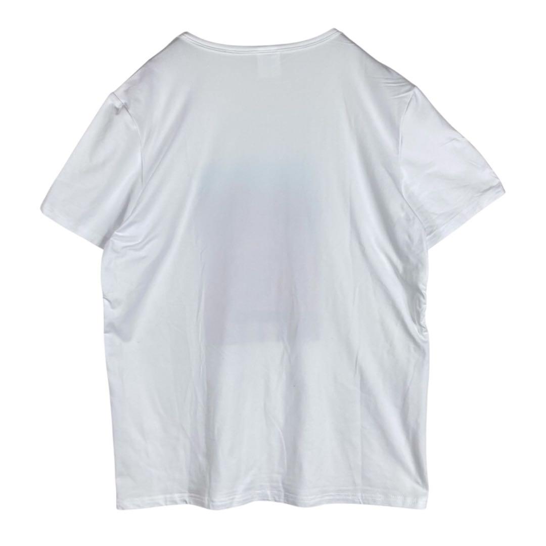 美品 ホワイト アニメアートプリント Tシャツ Lサイズ 女の子