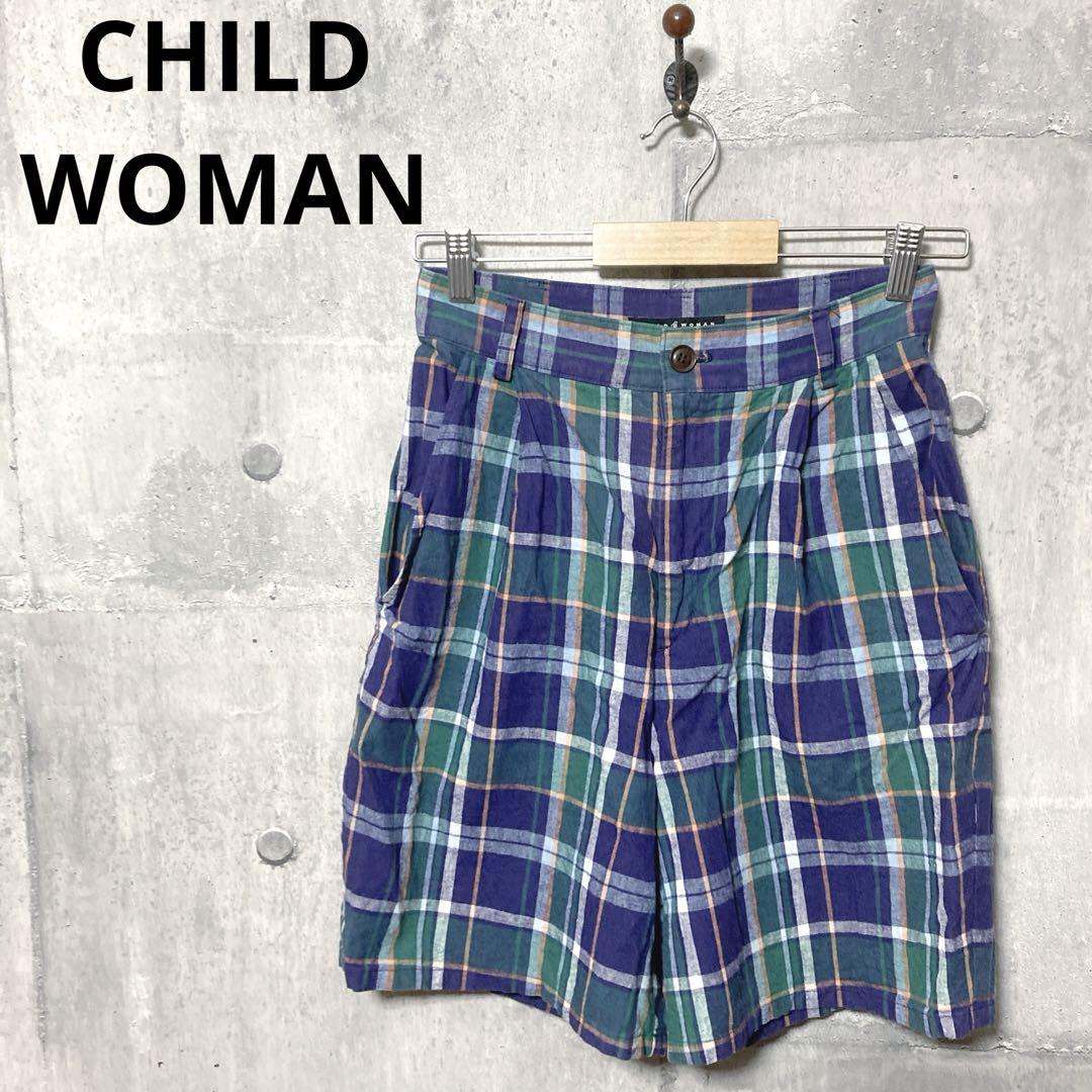 CHILD WOMAN チャイルドウーマン チェックハーフパンツ 38